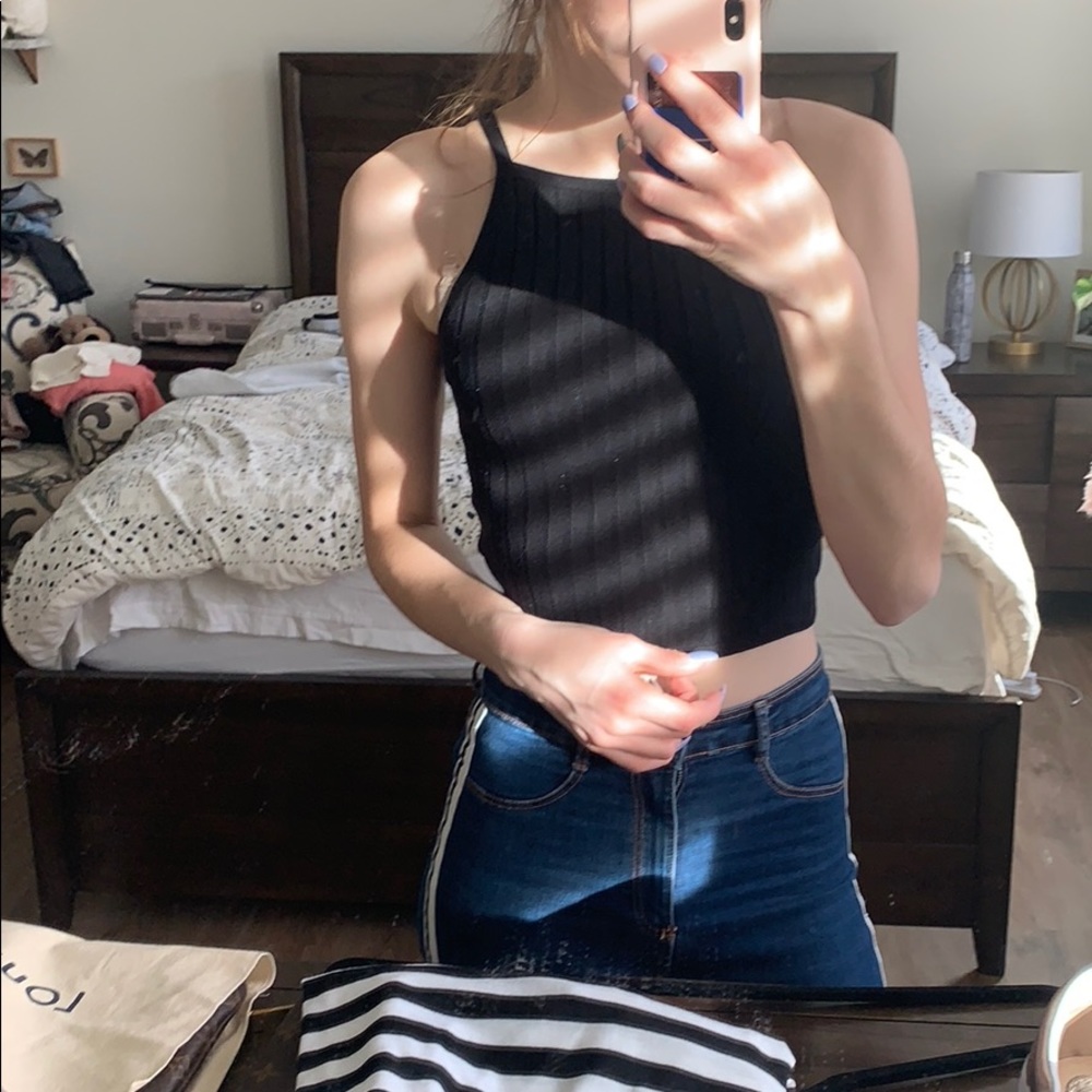 Black tank top